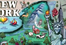 Map of NEW YORK with Best Sights + Places