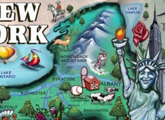 Map of NEW YORK with Best Sights + Places