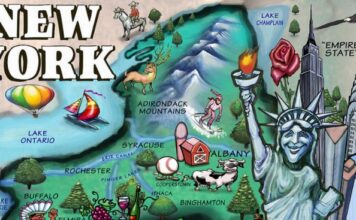 Map of NEW YORK with Best Sights + Places